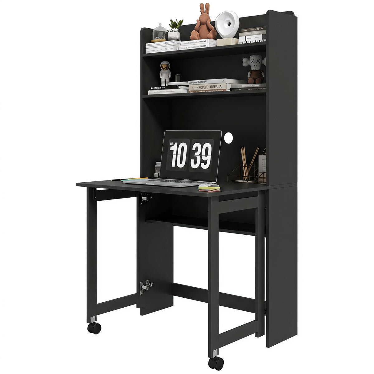 HOMCOM Writing Desk With Foldable Desktop For Bedroom, Home Office