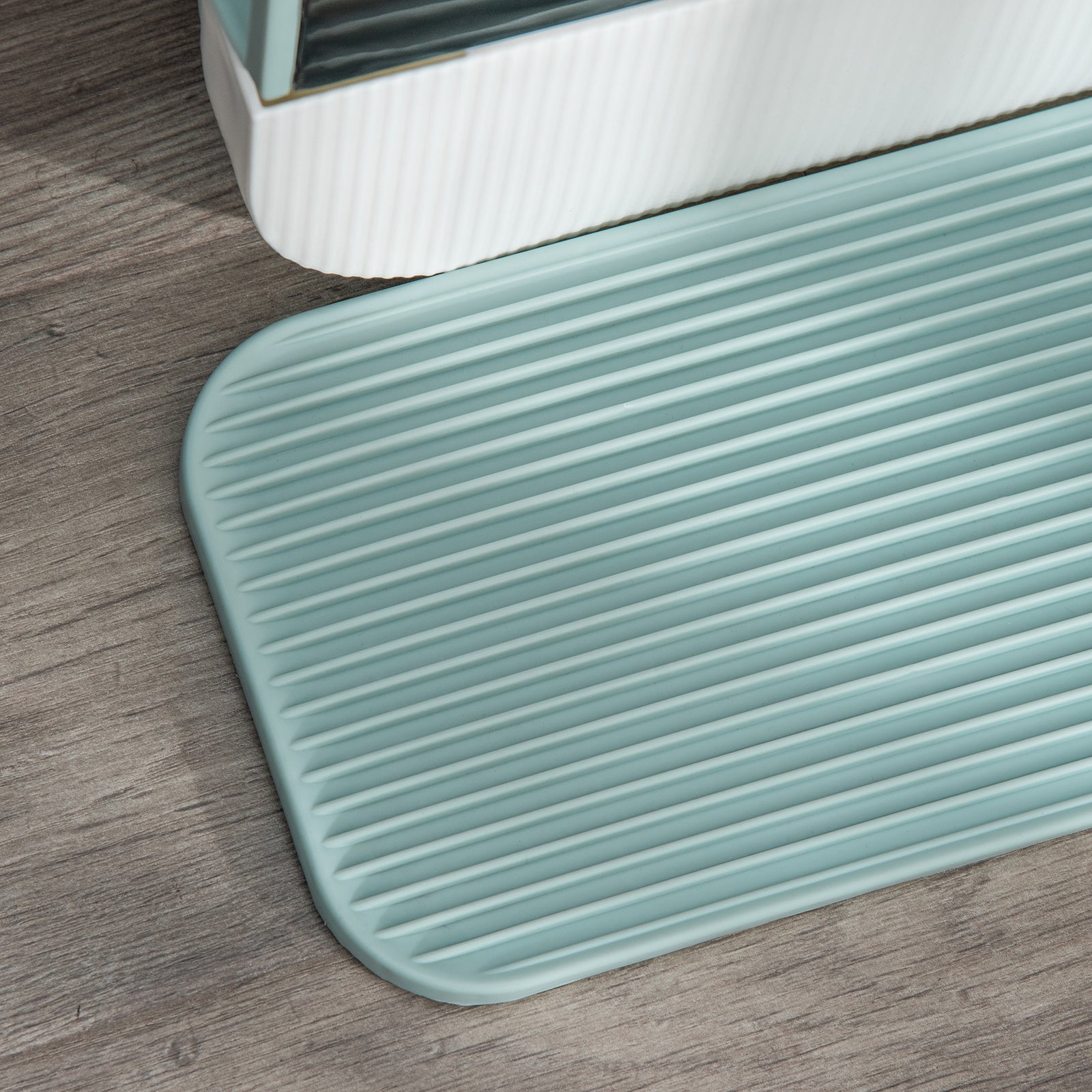 Cat Litter Box W/ Hood, Scoop, Filter, Flap Door | Green