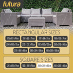 Premium Square Waterproof Garden Furniture Cover, Outdoor Patio Weatherproof Rattan Sofa Guard Cover | 200 x 200 x 90cm | Black