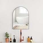Arch Bathroom Mirror, Modern Wall Mirror With Steel Frame | Small | Black