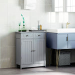 Bathroom Floor Storage Cabinet W/ 2 Drawers Door Cupboard | One Size