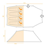 Vester 4 Man Tunnel Tent | One Size | Green