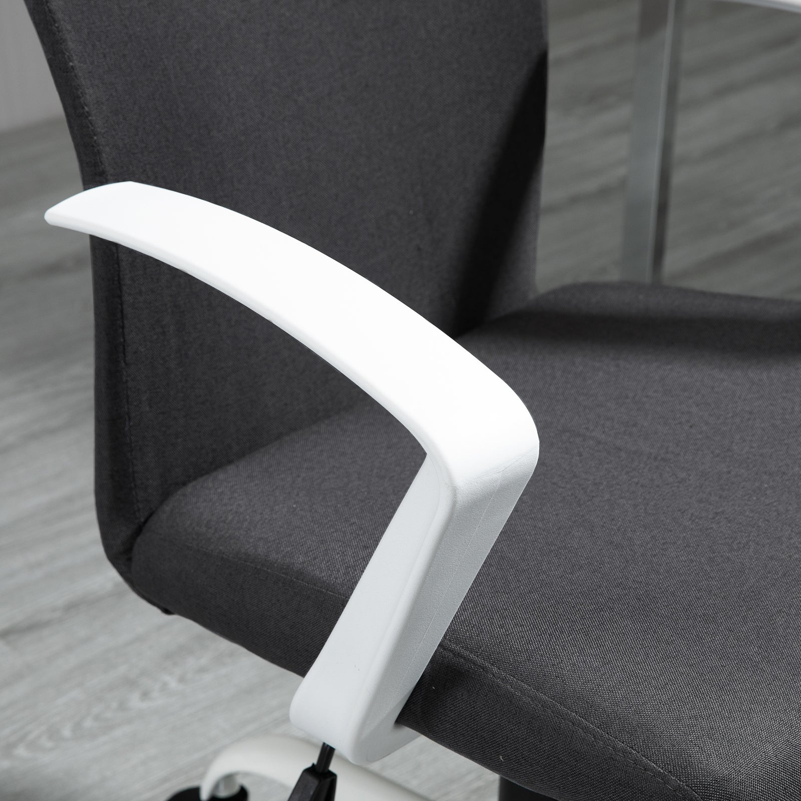 Linen Swivel Office Chair Task | Dark Gray