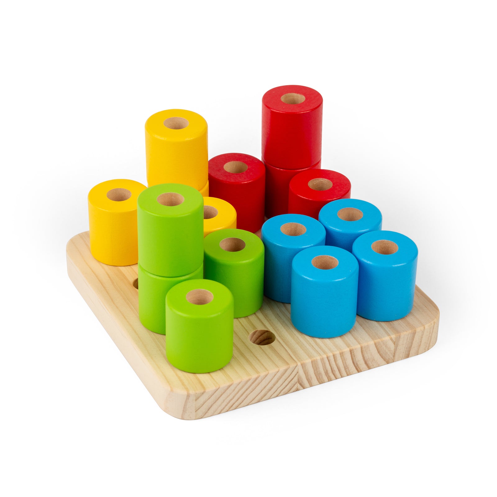Wobbly Peg Board Wooden Stacking Toy