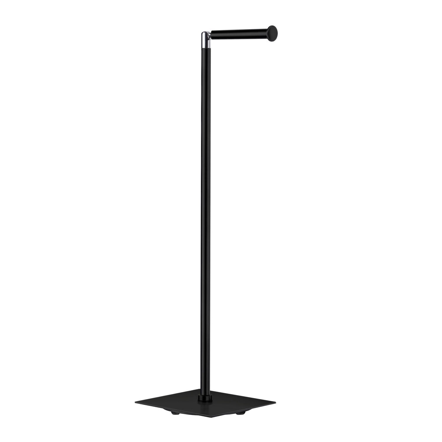 Stainless Steel Freestanding Toilet Roll Holder -square Base | Black