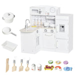 Kids Kitchen Play Toy W/ Drinking Fountain White