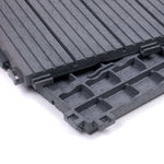 Pack Of 10 Cosmo Garden Patio Cosmopolitan Interlocking Decking Tiles | Light Grey