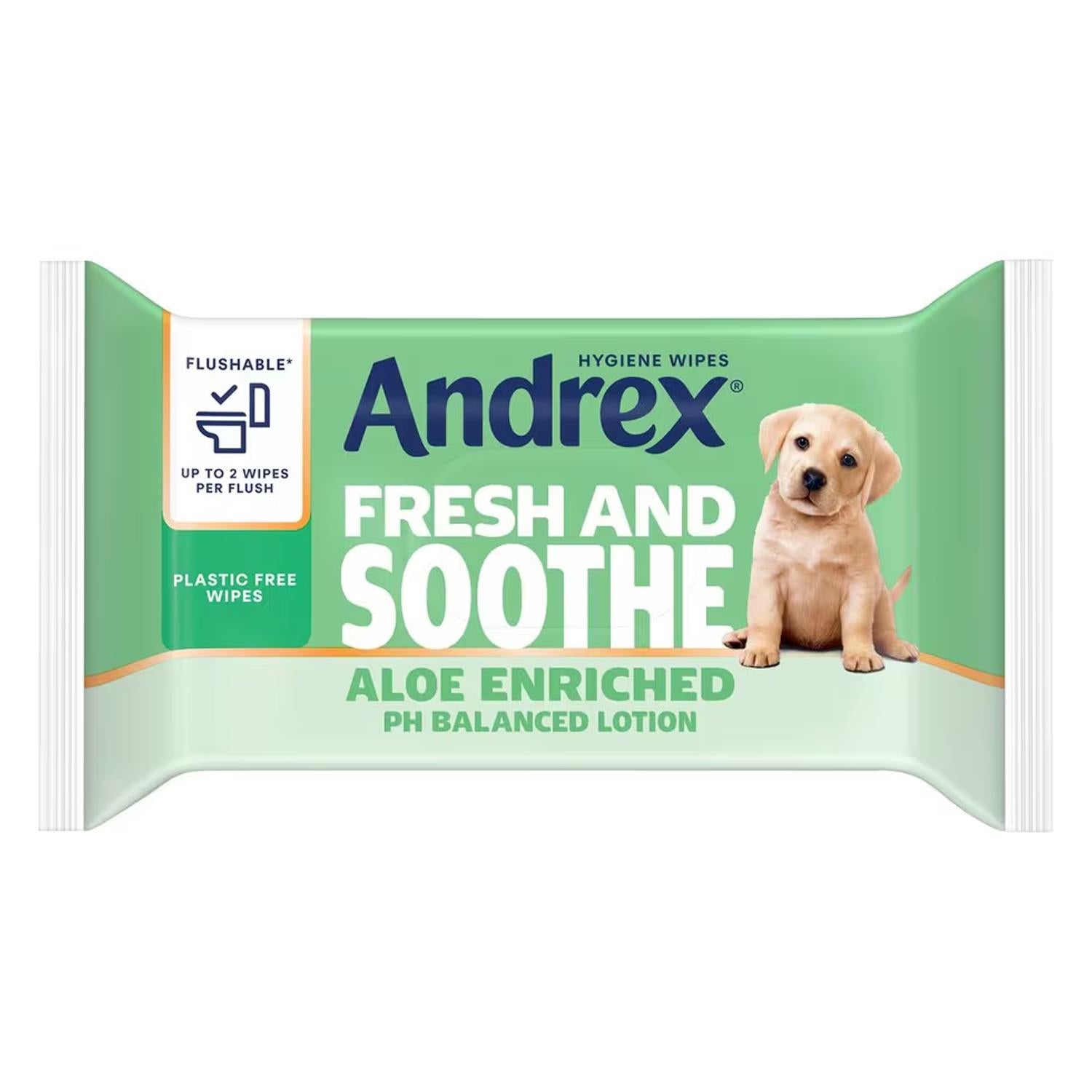 Hygiene Wipes Fresh & Soothe Aloe Enriched 36 Flushable Wipes | Set-of-12