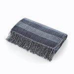 Elgin Supersoft Yarn Dyed Jacquard 130x160cm Throw Blankets | 130cm x 160cm | Navy Blue