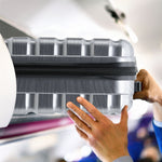 55x35x20cm Cabin Carry On Suitcase Hard Shell Overhead Luggage 100+ Airlines Approved | Cabin | Silver Grey