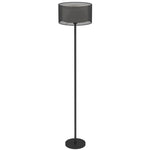 Modern Standing Lamp With Double Layer Shade Foot Switch