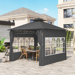 3 X 3 M Garden Gazebo, Outdoor Canopy Shelter | Dark Gray