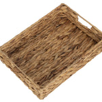 Water Hyacinth Shallow Rectangular Storage Basket | Small | Brown