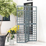 Outsunny 3-panel Garden Privacy Screen, Foldable Wooden Divider, Grey