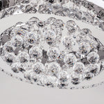 Crystal Round Led Semi Flush Mount Ceiling Light Dimmable | Warm