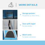 Camping Tent, Family Tent 4-8 Person 2 Room Easy Set Up | Blue