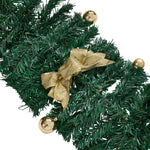 Pre-lit Artificial Christmas Garland | Green & White