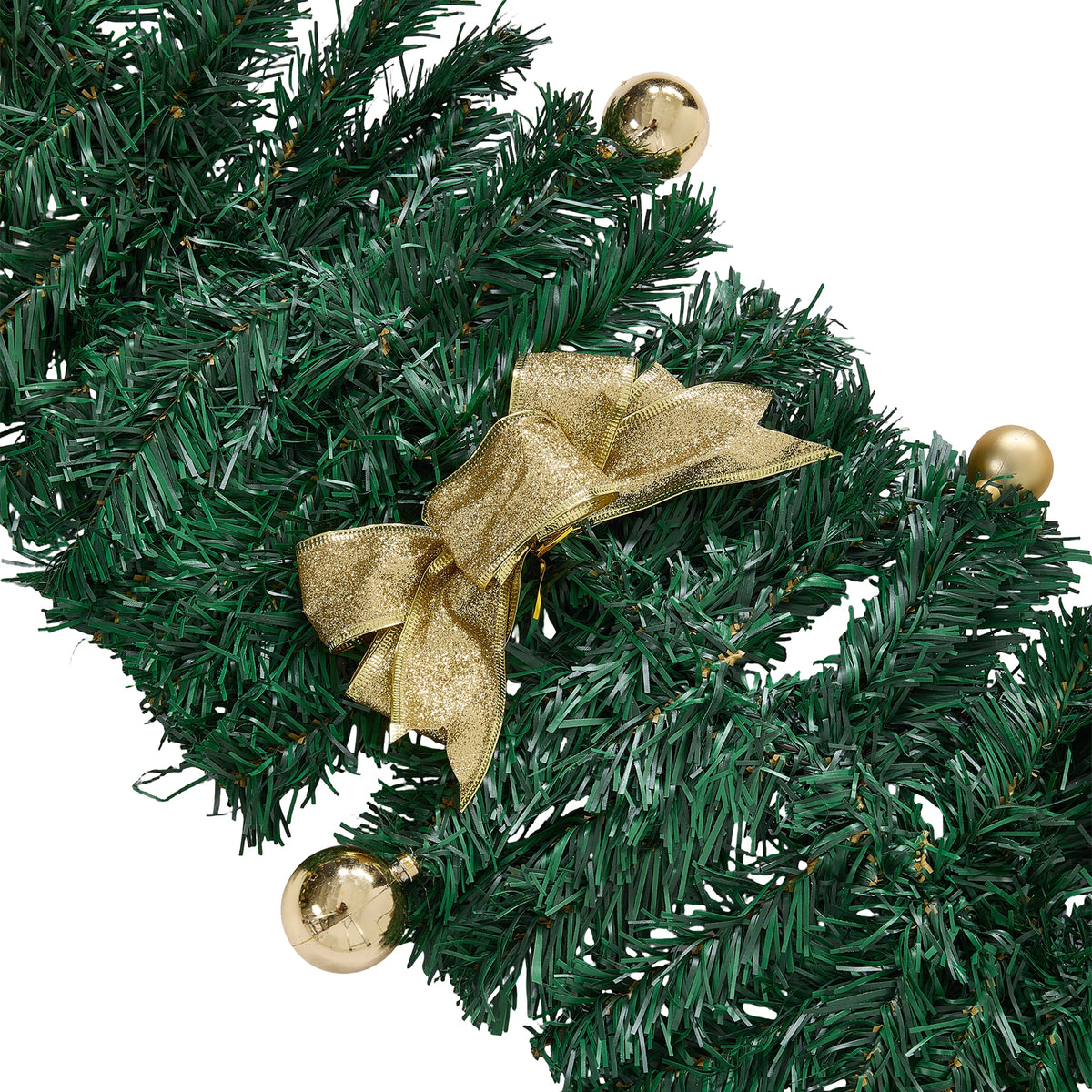 Pre-lit Artificial Christmas Garland | Green & White