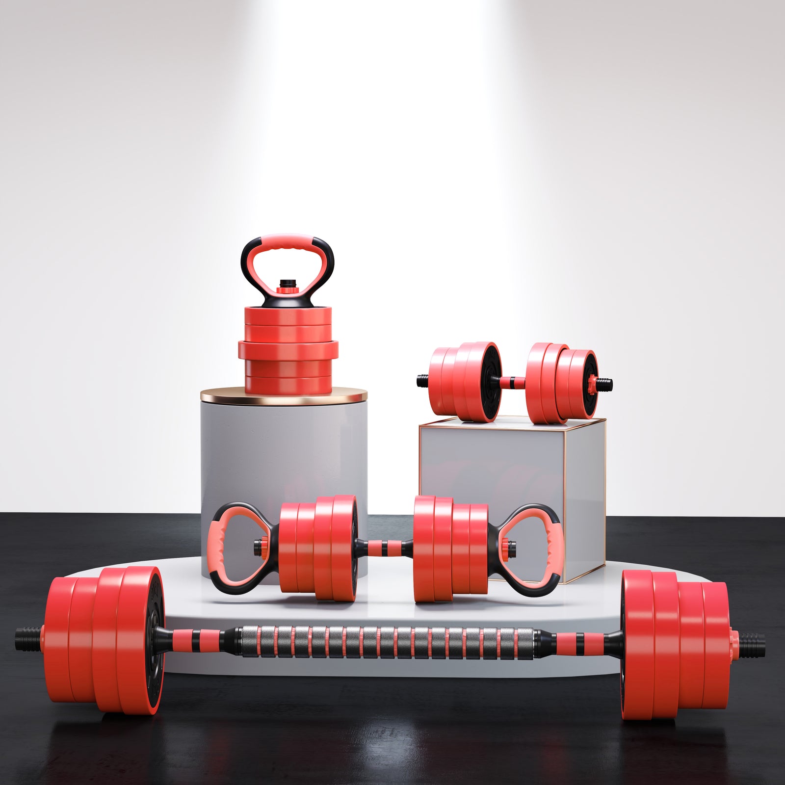 Weight Dumbbells Set, Barbell, Kettlebell, Push Up Stand