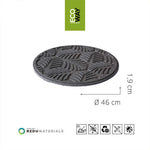 Rubber Garden Stepping Stones - Geo Leaf | Set of 2 | Grey