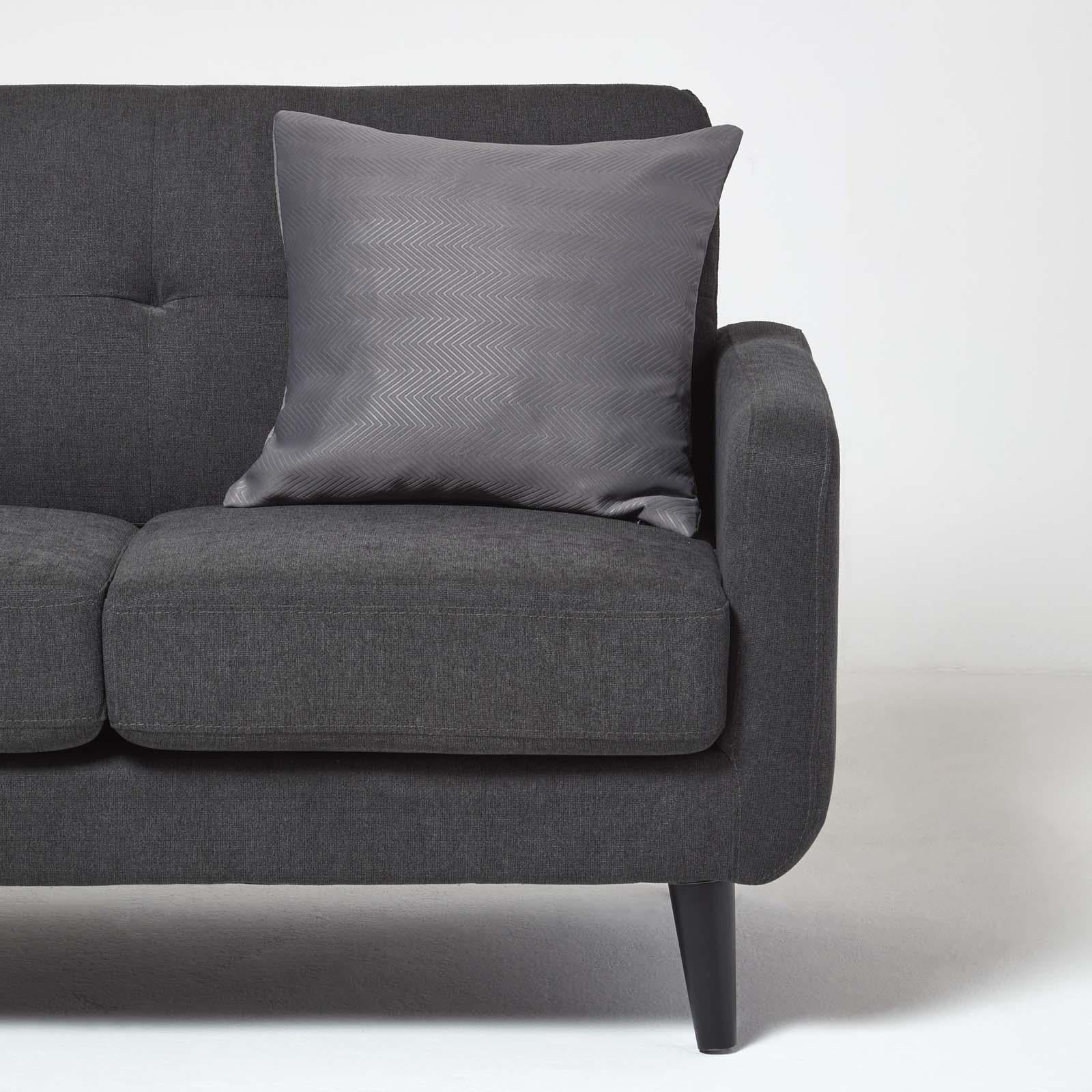 Herringbone Chevron Cushion Cover | 45cm x 45cm | Dark Grey