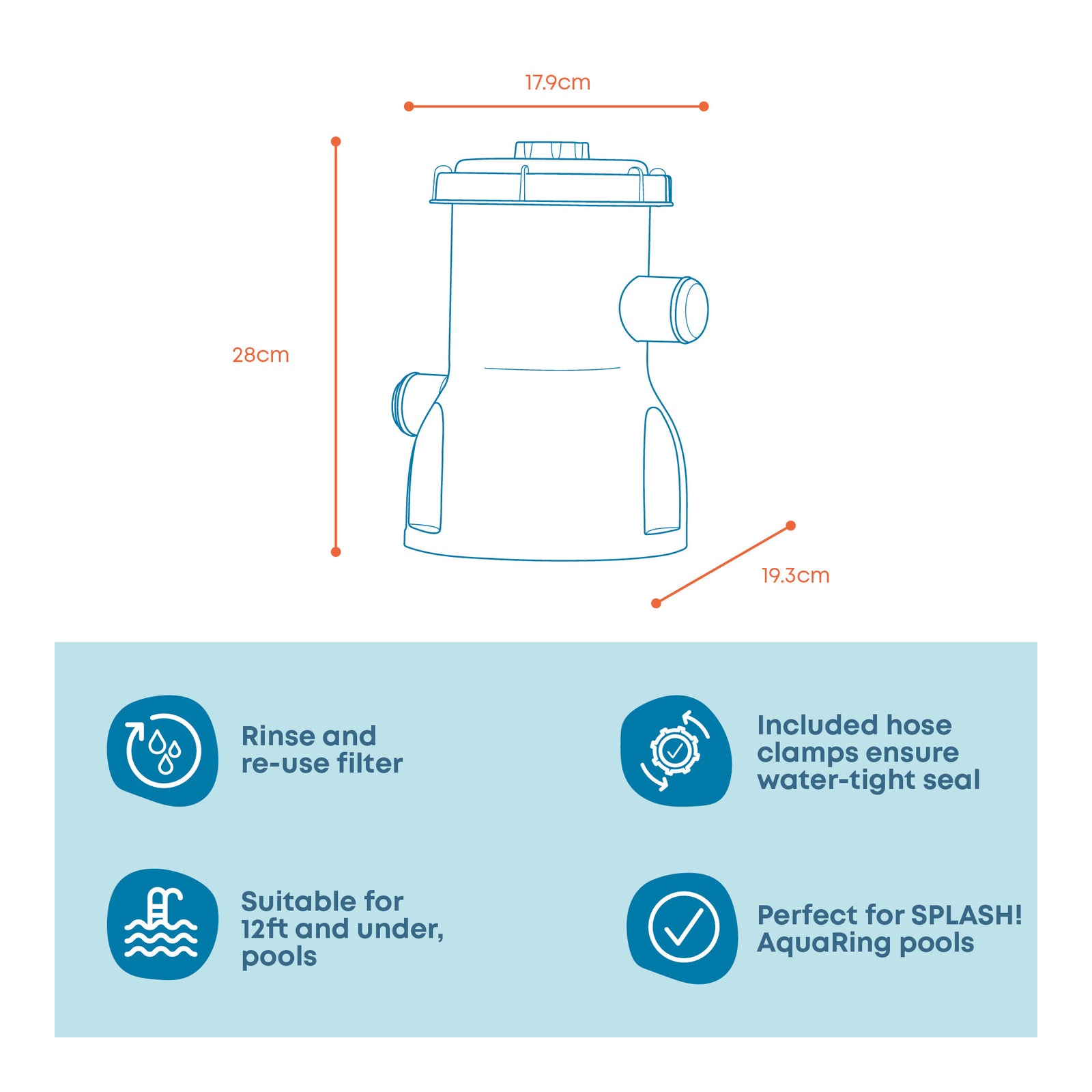Pool Filter Pump - 530 Gallons