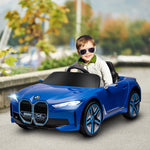 Bmw I4 Licensed 12v Kids Electric Ride-on Car W/ Remote Control | Blue