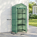 Outsunny Mini Greenhouse 4-tier Portable Plant House Shed Pe Cover, Green