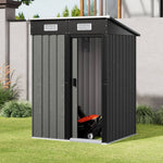 4.66 Ft X 4.69 Ft Outdoor Metal Garden Storage Shed
