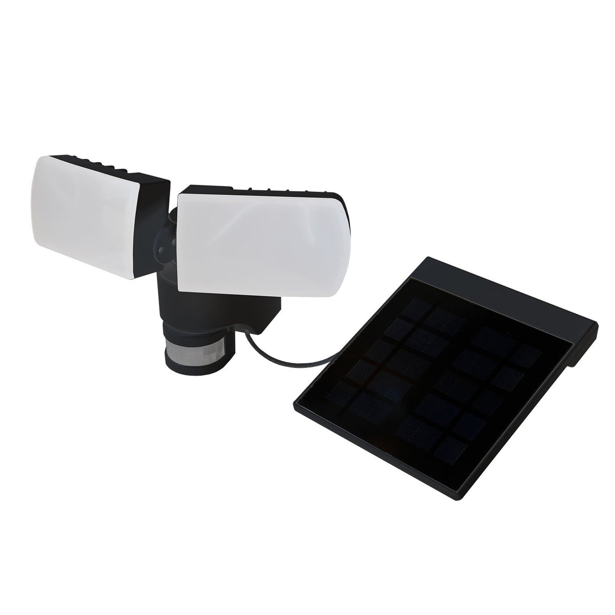 Dual Power Double Solar Security Light - 800 Lumens | Set of 1 | White