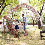 Wedding Arch Round Backdrop Stand For Birthday Party | 222cm | Gold