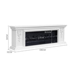 Tv Stand Electric Fireplace With 7 Led Flame Colors, Remote & Wifi Control, 750w/1500w Heater For Rooms Up To 25㎡