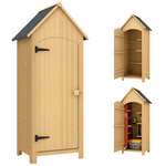 Wooden Small Garden Shed With 3 Shelves And Tilt Roof