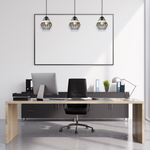 Cliff Black Pendant Lamp 1xe27 Hand Made Matt Black Cage Style Lamps With Natural Wood Detail