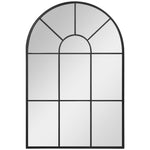 Modern Arched Window Wall Mirror For Living Room Bedroom | One Size | Black