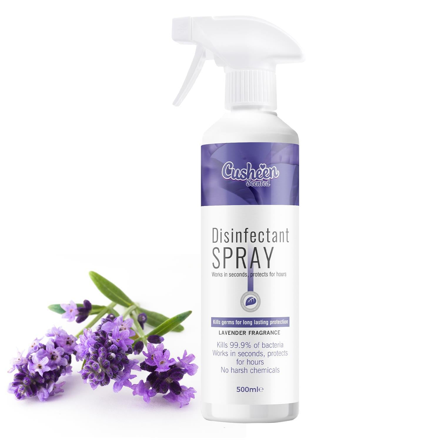 Disinfectant Spray Anti-bacterial All Purpose Lavender Fragrance,2x500ml