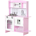 Kitchen Set For Kids W/ Lights Sounds, Microwave, Sink 3-6 Yrs