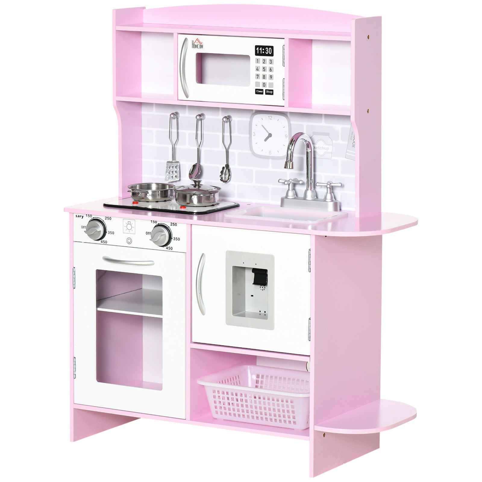 Kitchen Set For Kids W/ Lights Sounds, Microwave, Sink 3-6 Yrs
