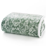 Snuggle Warm Fleece 140x180cm Throw Secret Garden Green