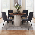 Set Of 4 Modern Urban Style Armless Dining Chairs
