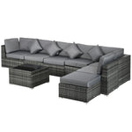 Rattan Outdoor Garden Furniture Patio Corner Sofa Set | Gray