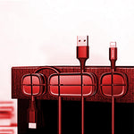 Universal 3 Magnetic Usb Cable Organizer | Red
