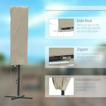 Garden Parasol Cover For 2-4m Outdoor Umbrella Uv Protector | Khaki