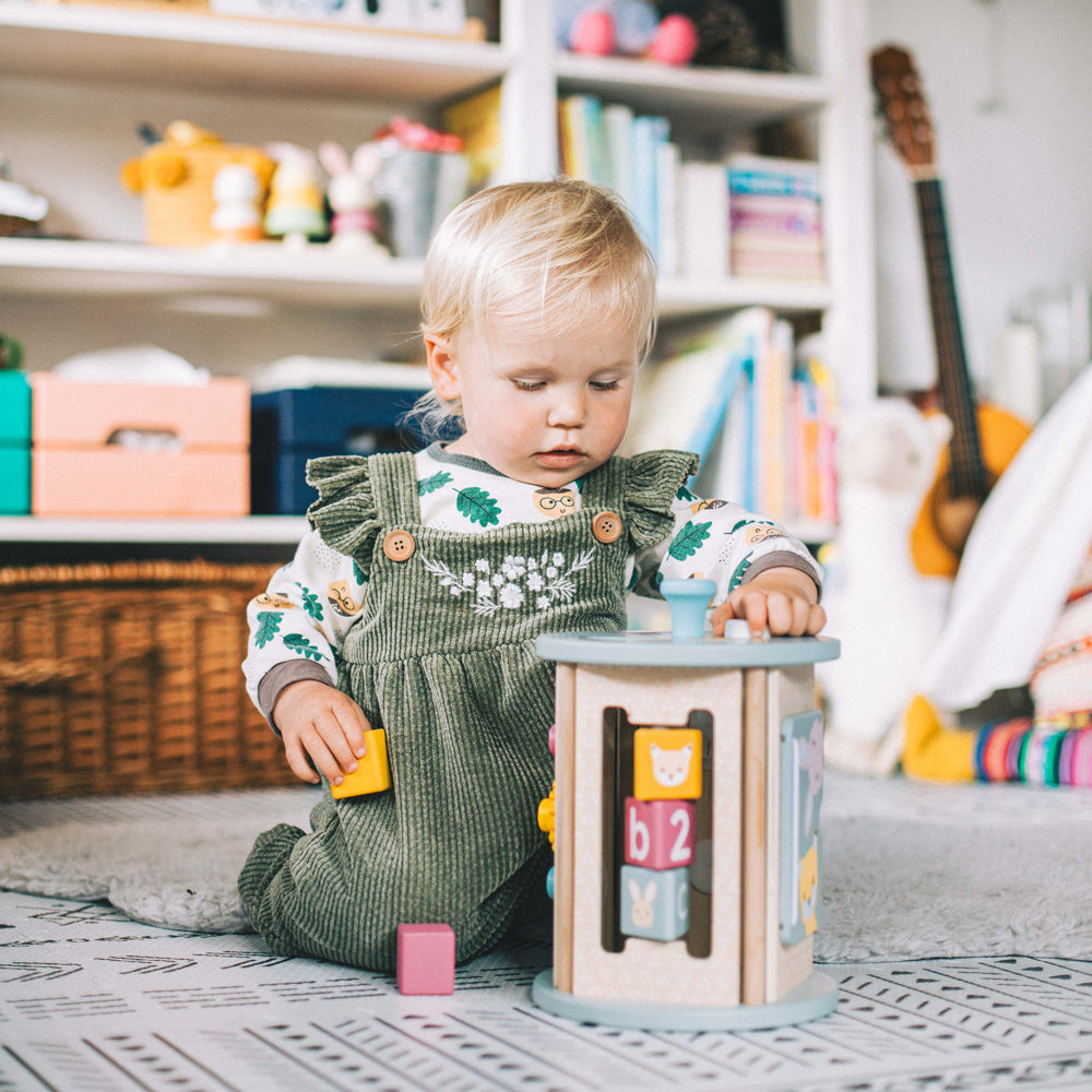 Wooden Rolling Activity Centre, 4 Sided Activity Toy