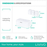 Taurus Bread Bin & Canister Set - White