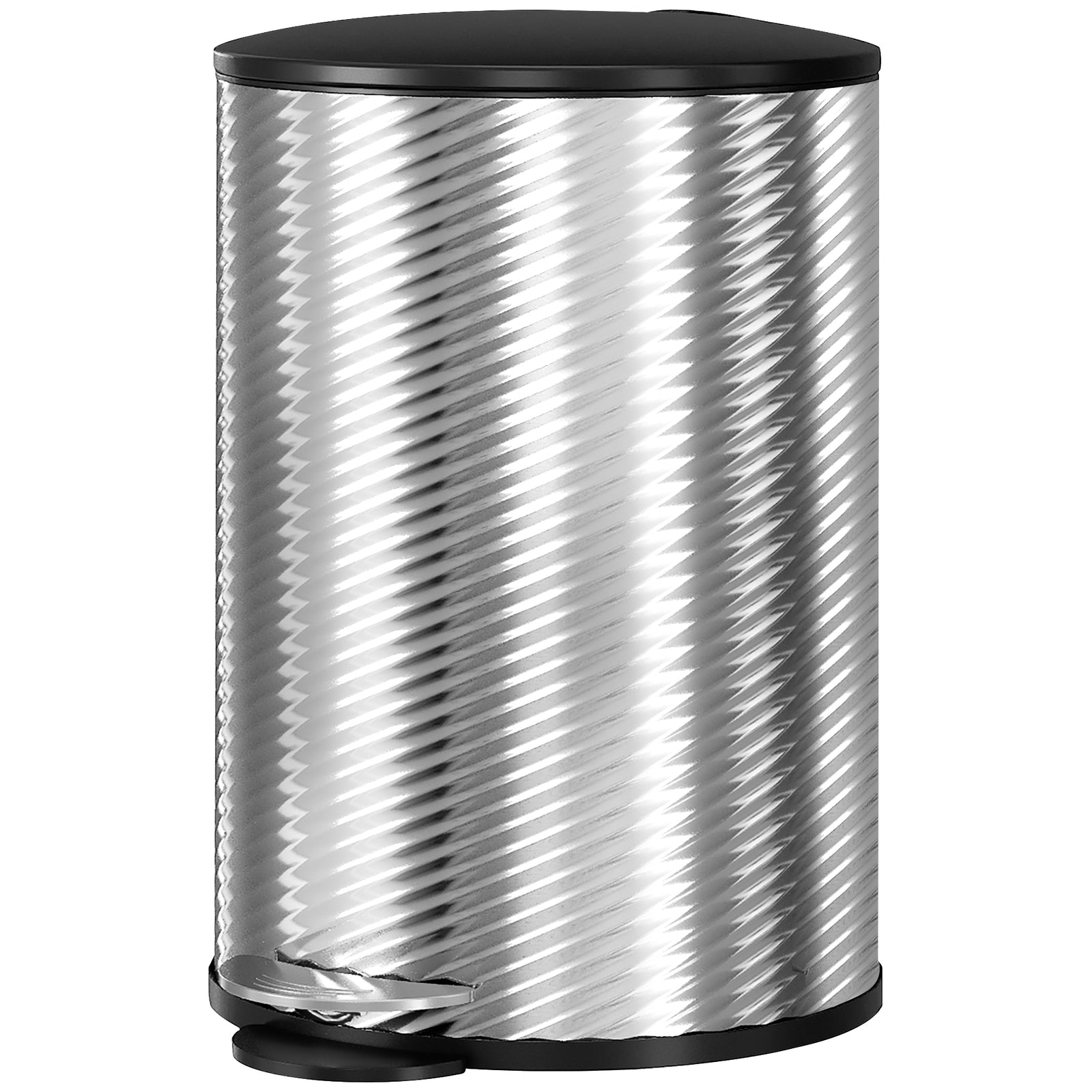 20l Kitchen Pedal Bin, Stainless Steel Bin Soft-close Lid