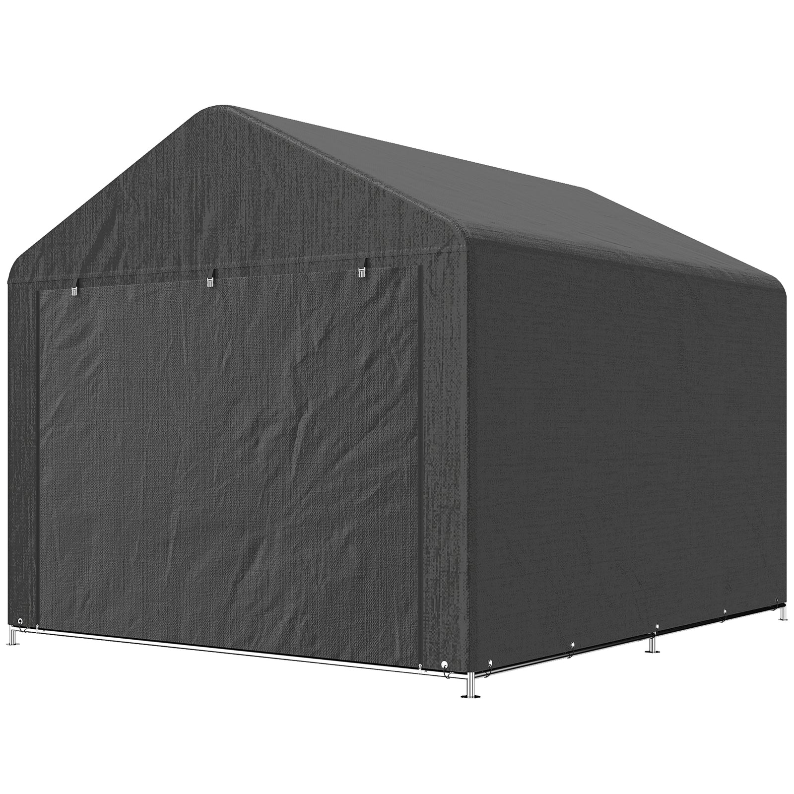 6.6x7.8ft Garden Storage Shed Tent Bike Tent Dark Grey
