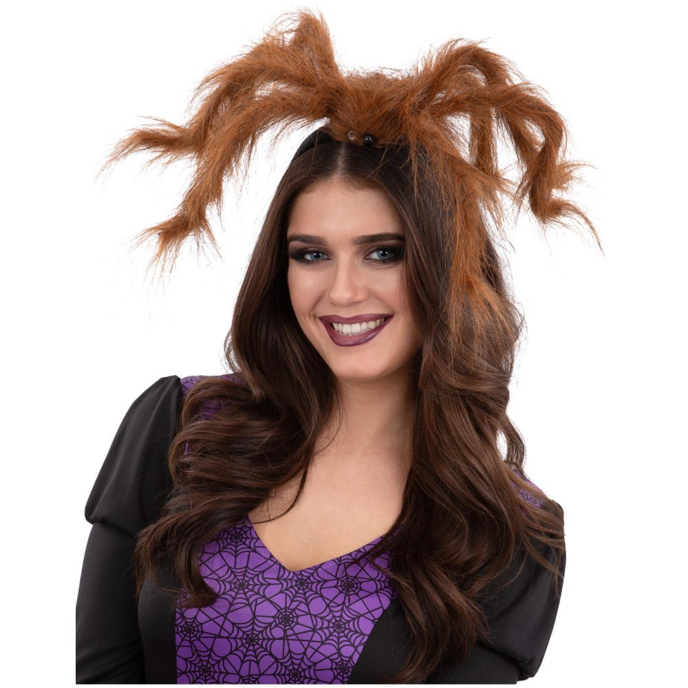 Hairy Tarantula Spider Headband, Brown