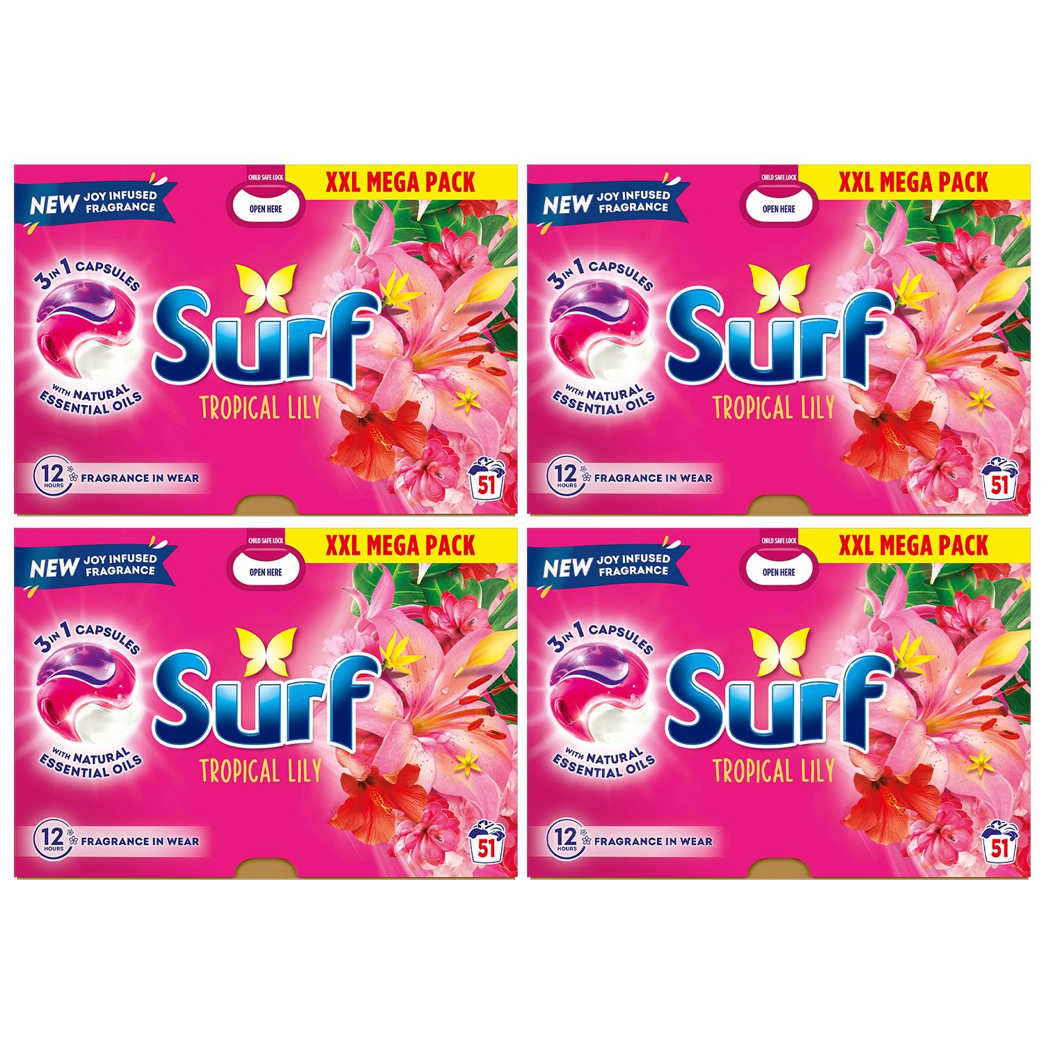 3 In 1 Laundry Washing Detergent Capsules Tropical Lily | Set of 4
