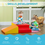 6 Piece Soft Play Equipment For Kids Climb And Crawl | Red